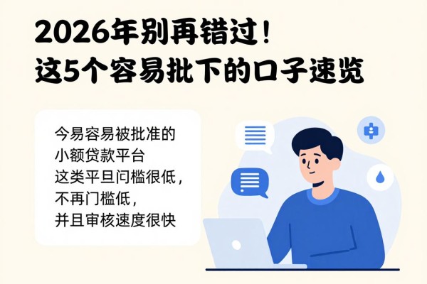 2026年别再错过!这5个容易批下的小额贷款包下5000的口子速览