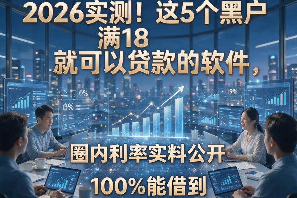2026实测！这5个黑户满18就可以贷款的软件，圈内利率实料公开，100%能借到！