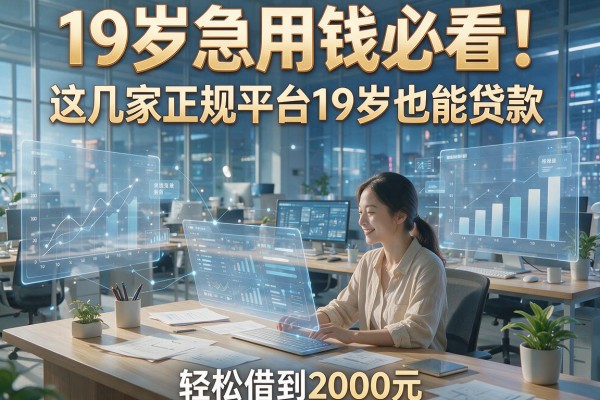 19岁急用钱必看！这几家正规平台19岁也能贷款，轻松借到2000元