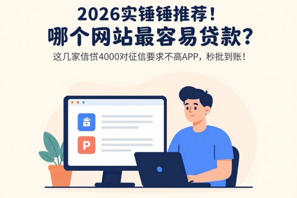 2026实锤推荐！哪个网站最容易贷款？这几家借款4000对征信要求不高的APP，秒批到账！