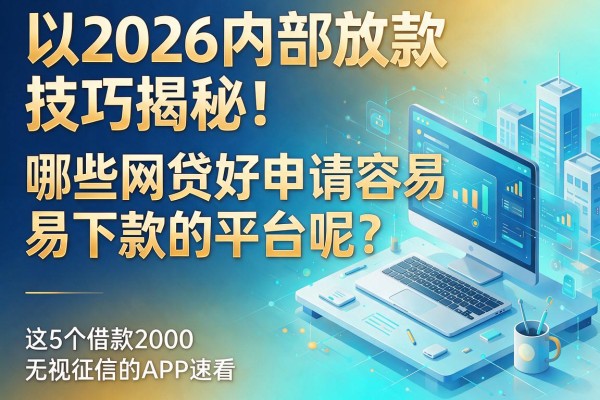 2026内部放款技巧揭秘!哪些网贷好申请容易下款的平台呢?这5个借款2000无视征信的APP速看