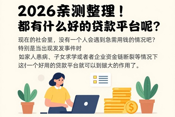 2026亲测整理!都有什么好的贷款平台呢?老哥精选推荐看这篇就够了