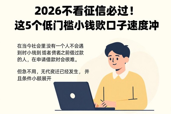 2026不看征信必过！这5个低门槛小额贷款口子速度冲！