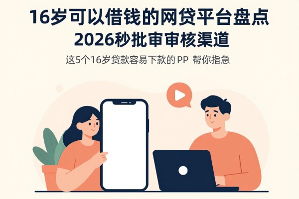 16岁可以借钱的网贷平台盘点：2026秒批审核渠道，这5个16岁贷款容易下款的APP帮你应急