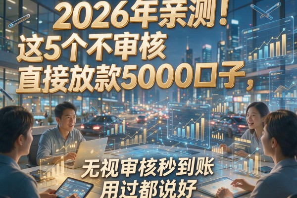 2026年亲测!这5个不审核直接放款5000口子,无视审核秒到账,用过都说好