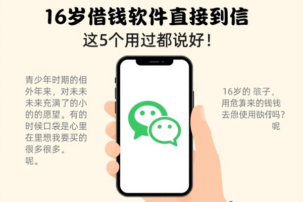 16岁借钱软件直接到微信,这5个用过都说好!