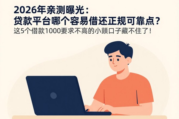 2026年亲测曝光：贷款平台哪个容易借还正规可靠点？这5个借款1000要求不高的小额口子藏不住了！