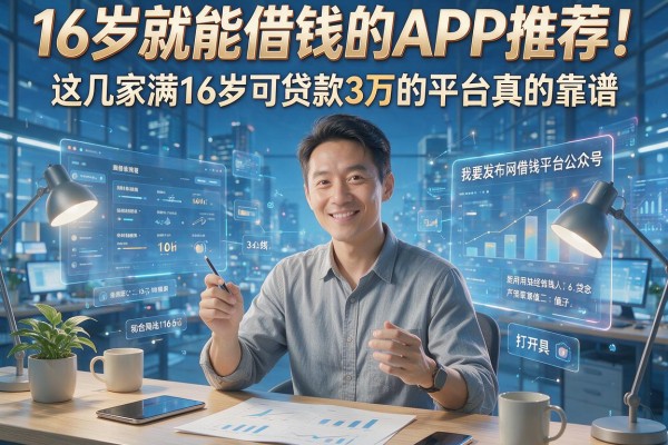 16岁就能借钱的APP推荐!这几家满16岁可贷款3万的平台真的靠谱