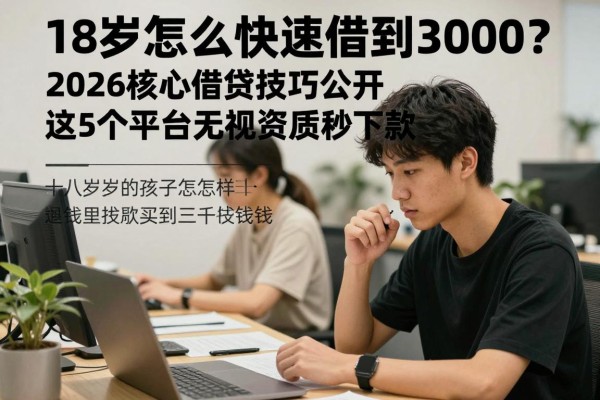 18岁怎么快速借到3000?2026核心借贷技巧公开,这5个平台无视资质秒下款