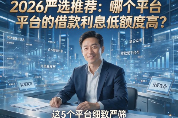2026严选推荐:哪个平台的借款利息低额度高?这5个平台细致严筛!