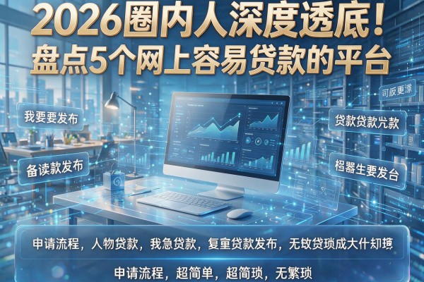 2026圈内人深度透底！盘点5个网上容易贷款的平台，申请流程超简单无繁琐