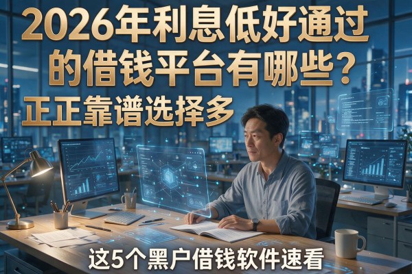 2026年利息低好通过的借钱平台有哪些?正规靠谱选择多,这5个黑户借钱软件速看!