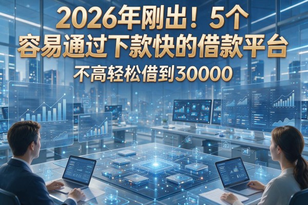 2026年刚出!5个容易通过下款快的借款平台,要求不高轻松借到30000