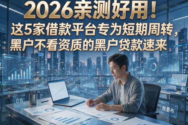 2026亲测好用！这5家借款平台专为短期周转，黑户不看资质的黑户贷款速来