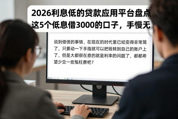 2026利息低的贷款应用平台盘点!这5个低息借3000的口子,手慢无