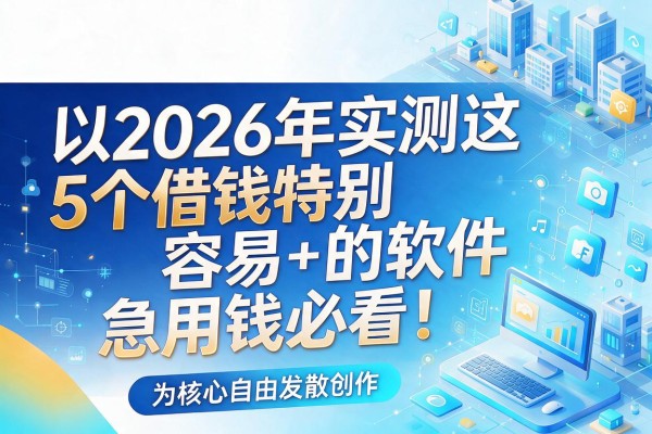 2026年实测这5个借钱特别容易的软件,急用钱必看!