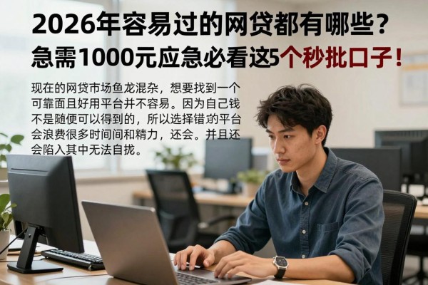 2026年容易过的网贷都有哪些?急需1000元应急必看这5个秒批口子!