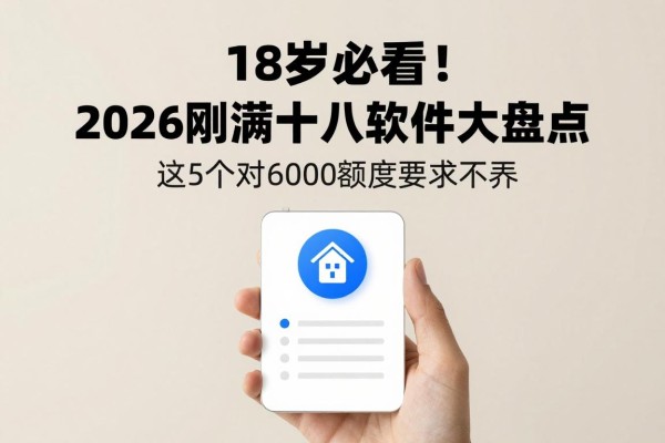 18岁必看!2026刚满十八岁贷款必过的软件大盘点,这5个对6000额度要求不高