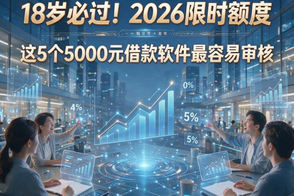 18岁必过!2026限时额度,这5个5000元借款软件最容易审核