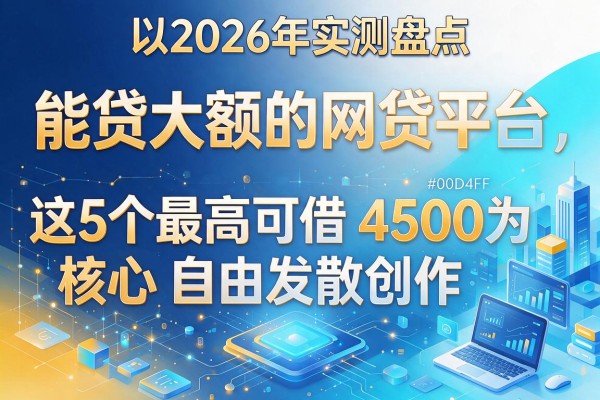 2026年实测盘点：能贷大额的网贷平台，这5个最高可借4500
