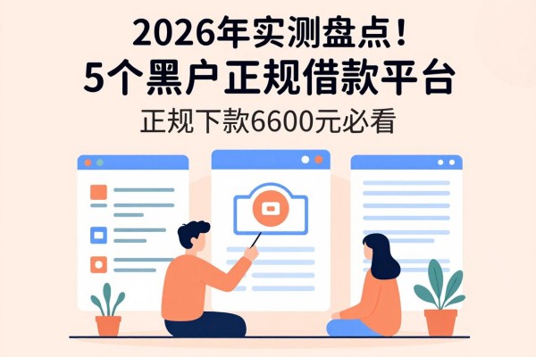 2026年实测盘点!5个黑户正规借款平台,正规下款6000元必看