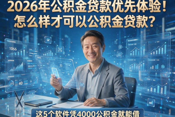 2026年公积金贷款优先体验!怎么样才可以公积金贷款?这5个软件凭4000公积金就能借