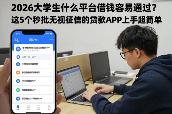 2026大学生什么平台借钱容易通过?这5个秒批无视征信的贷款APP上手超简单