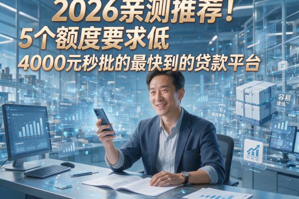 2026亲测推荐!5个额度要求低、4000元秒批的最容易最快到的贷款平台