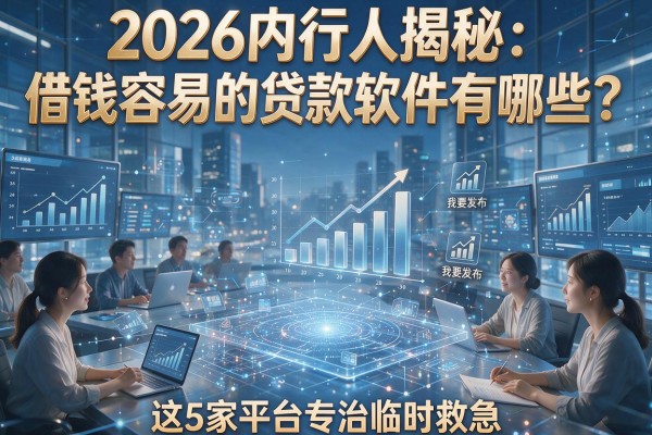 2026内行人揭秘：借钱容易的贷款软件有哪些？这5家平台专治临时救急！
