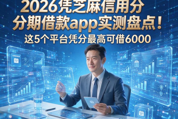 2026凭芝麻信用分分期借款app实测盘点!这5个平台凭分最高可借6000