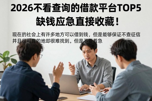 2026不看查询的借款平台TOP5,缺钱应急直接收藏!
