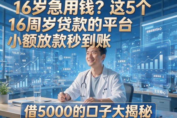 16岁急用钱？这5个16周岁贷款的平台小额放款秒到账，借5000的口子大揭秘！