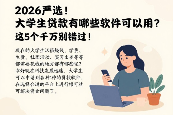 2026严选!大学生贷款有哪些软件可以用?这5个千万别错过!