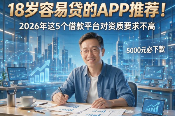 18岁容易贷的APP推荐!2026年这5个借款平台对资质要求不高,5000元必下款