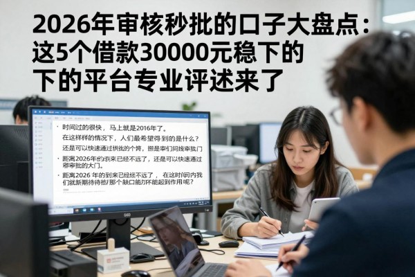 2026年审核秒批的口子大盘点:这5个借款30000元稳下的平台专业评述来了
