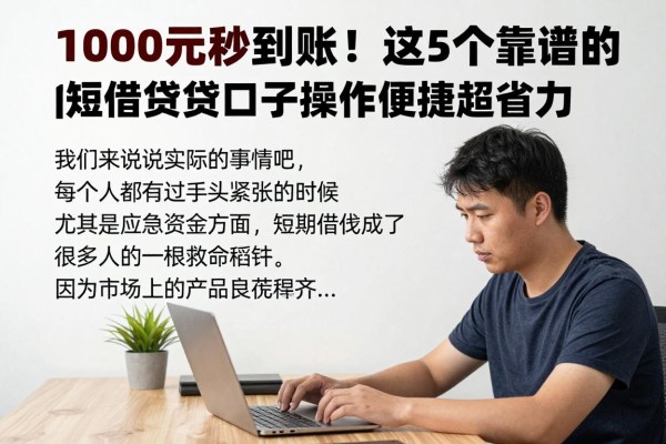 1000元秒到账!这5个靠谱的短借贷款口子操作便捷超省力