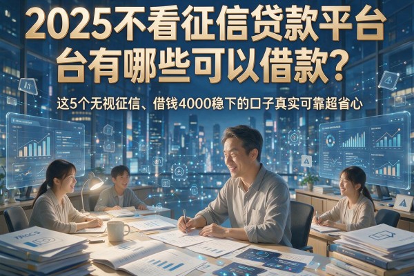 2025不看征信贷款平台有哪些可以借款？这5个无视征信、借钱4000稳下的口子真实可靠超省心