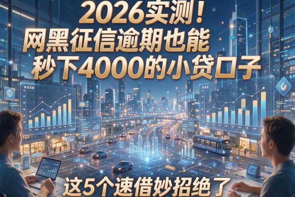 2026实测!网黑征信逾期也能秒下4000的小贷口子,这5个速借妙招绝了