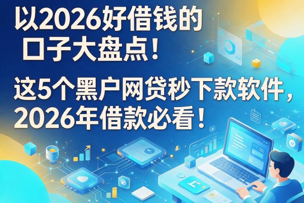 2026好借钱的口子大盘点!这5个黑户网贷秒下款软件,2026年借款必看!