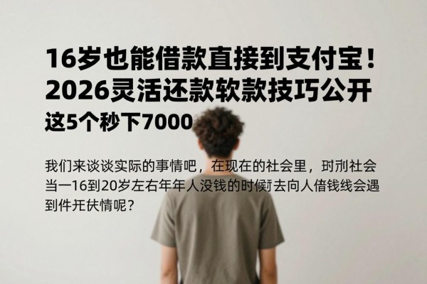 16岁也能借款直接到支付宝!2026灵活还款技巧公开,这5个秒下7000的贷款软件权威总结来了
