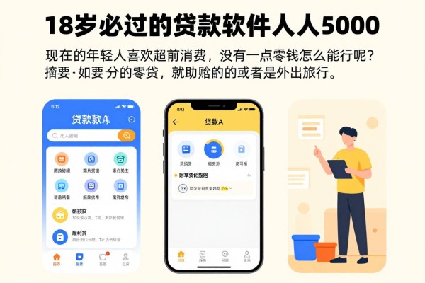18岁必过的贷款软件人人5000,这5个小额分期平台2026年实测稳下款