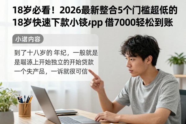 18岁必看!2026最新整合5个门槛超低的18岁快速下款小额贷款App,借7000轻松到账