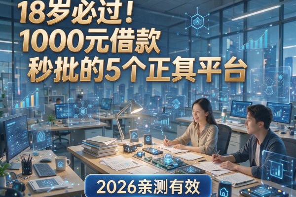 18岁必过！1000元借款秒批的5个正规平台，2026亲测有效