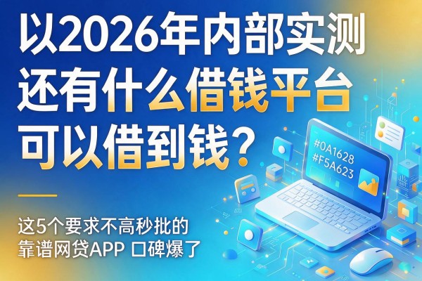 2026年内部实测：还有什么借钱平台可以借到钱？这5个要求不高秒批的靠谱网贷APP口碑爆了