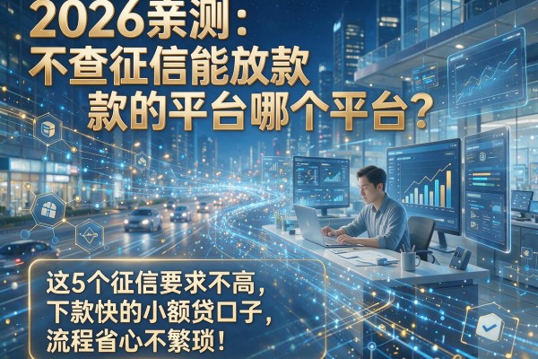 2026亲测：不查征信能放款的平台哪个平台？这5个征信要求不高、下款快的小额贷口子，流程省心不繁琐！