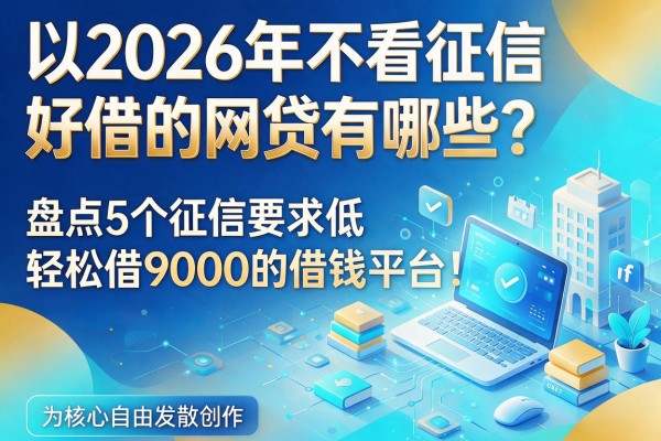 2026年不看征信好借的网贷有哪些?盘点5个征信要求低、轻松借9000的借钱平台!