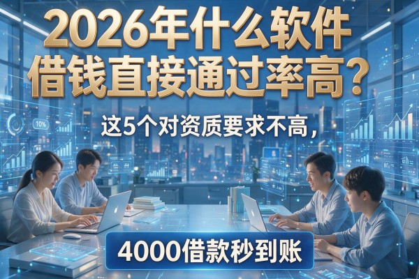 2026年什么软件借钱直接通过率高?这5个对资质要求不高,4000借款秒到账!