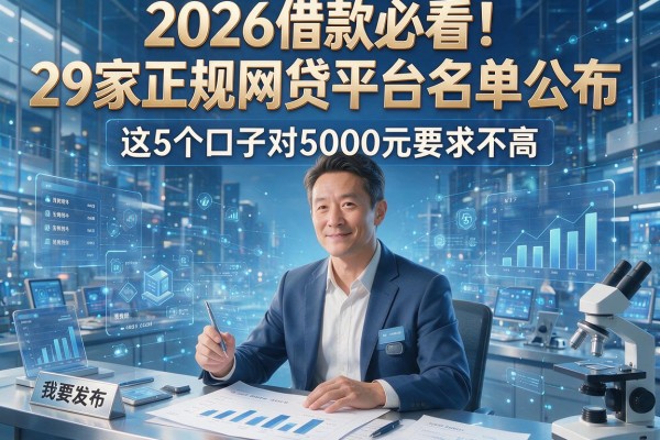 2026借款必看!29家正规网贷平台名单公布,这5个口子对5000元要求不高
