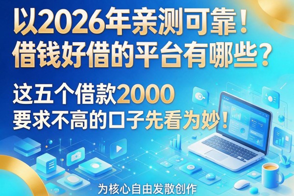 2026年亲测可靠！借钱好借的平台有哪些？这五个借款2000要求不高的口子先看为妙！