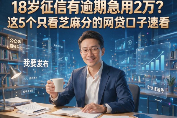 18岁征信有逾期急用2万?这5个只看芝麻分的网贷口子速看